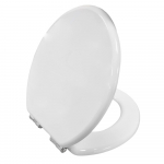 Heritage Bathrooms Soft Close Quick Release Toilet Seat & Cover White Gloss With Chrome Hinges TSWGL101SC