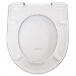 Geberit Selnova Round Top Fix Metal Hinge Soft Close Quick Release Toilet Seat and Cover White 500.335.01.1
