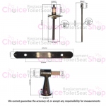Keramag Citterio Soft Close Toilet Seat Hinge Set 598036000