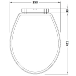 Premier Carlton Wooden Soft Close Quick Release Toilet Seat & Cover Natural Walnut NLS599