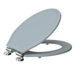 Tavistock Vitoria Soft Close Wooden Toilet Seat & Cover Bule With Chrome Hinges DC4014-SF