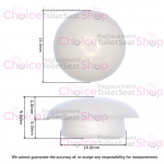 Gala Emma Square Toilet Seat & Cover Buffer Set (Post 2013) White 5533200