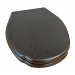 Doulton Bathrooms Florette Standard Close Toilet Seat & Cover Mahogany With Chrome Hinges FL7821MA