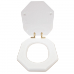 Imperial Bathrooms Astoria Original Soft Close Toilet Seat & Cover White With Antique Gold Hinges XA50000210NSB