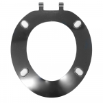 Celmac Sonata Standard Close Seat Only With Top Fix Stainless Steel Hinge Black SSO55BL