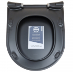 Pressalit Sway D2 Soft Close With Lift Off Top Fixing Toilet Seat & Cover Matt Black 994231-DF4999