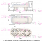 Laufen Il Bagno Alessi DOT Toilet Seat And Cover Buffer Set White H8929130000001 - 8.9291.3