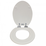 Heritage Bathrooms Soft Close Quick Release Toilet Seat & Cover Chantilly With Chrome Hinges TSCHA101SC
