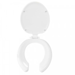 Celmac Crescent Adult A Standard Close Toilet Seat & Cover With Stainless Steel Hinge White SCR12WH