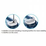 Celmac Celeste Plus Standard Close Toilet Seat Only With Metal Hinge & Stability Buffers  White SCK51WY