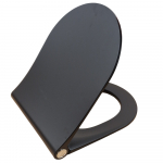 Pressalit Sway D2 Soft Close With Lift Off Top Fixing Toilet Seat & Cover Matt Black 994231-DF4999