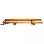 Croydex Antique Pine Effect Standard Close Solid Wood Toilet Seat & Cover With Brass Hinges WL515002