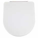 Croydex Haven Compact D Soft Close Quick Release Toilet Seat & Cover White With Chrome Hinges WL533522H