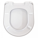 FixRite D-Line Middle Fit Soft Close Toilet Seat & Cover White FR125500