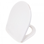 Twyford E100 Round Standard Close Toilet Seat & Cover With Metal Bottom Fix Hinge White E17815WH