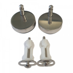 Celmac Disco D-Shaped  Soft Close Toilet Seat & Cover With Stainless Steel Hinges White 20721512