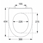 Pressalit Objecta D Pro Polygiene Standard Close Bottom Fixing Toilet Seat & Cover White 998011-DF7999