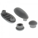 Villeroy & Boch Subway 2.0 Toilet Seat & Cover Buffer Set Grey 92220200