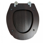 Doulton Bathrooms Florette Standard Close Toilet Seat & Cover Mahogany With Chrome Hinges FL7821MA