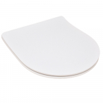 FixRite D-Line Thin Short Fit Soft Close Toilet Seat & Cover White FR128000