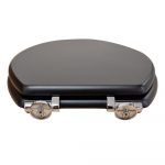 Burlington Wood Soft Close Toilet Seat & Cover Matt Black S48