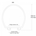 Imperial Bathrooms Astoria Deco Oval Soft Close Toilet Seat & Cover White With Brushed Brass Hinges XX50008610NSB
