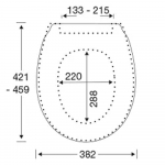 Pressalit Calmo Soft Close Bottom Fixing Toilet Seat & Cover Pergamon 556273-D15999