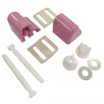Celmac DPP1 Bottom Fixing Universal Bakelite Toilet Seat Hinge Set Flamingo Pink DPP1-FLP