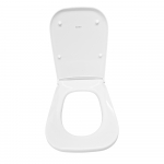 Duravit D-Code Elongated Soft Close Toilet Seat & Cover White 0060390000