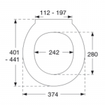 Pressalit 718 Soft Close & Lift Off Bottom Fixing Toilet Seat & Cover White 718000-D59999