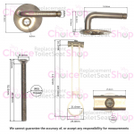 Villeroy & Boch Century Fixed Top Fix Toilet Seat Hinge Set 8843K061
