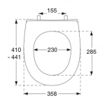 Pressalit Objecta Pro Polygiene Standard Close Top & Bottom Fixing Toilet Seat & Cover White 990011-DH4999