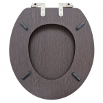 Heritage Bathrooms Soft Close Quick Release Toilet Seat & Cover Walnut With Vintage Gold Hinges TSWAL100SSC