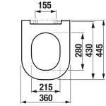 Jika Mio-N Thin Standard Close Quick Release Toilet Seat & Cover White H8917150000631