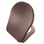 Flaminia Efi Soft Close Toilet Seat & Cover Solid Wood Walnut 23N/CR