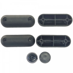 Shires Waverley Toilet Seat & Cover Buffer Set Black UV08367