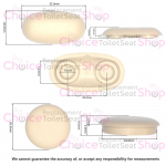 Armitage Shanks Contour 21 Toilet Seat & Cover Buffer Set White EV42967