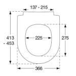 Pressalit Sway D2 Soft Close With Lift Off Top Fixing Toilet Seat & Cover White 994000-DF4999