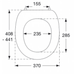 Pressalit 2000 Standard Close Bottom Fixing Toilet Seat Without Cover White 49000-UN3999