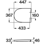 Roca Meridian-N Supralit Soft Close Toilet Seat & Cover White A8012A200B
