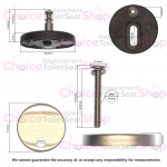 AXA One Evolution Slim Soft Close Toilet Seat Hinge Fixing Set FI016