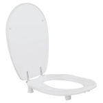Pressalit Ergosit Standard Close Bottom Fixing Toilet Seat & Cover 50mm Raised White R20000