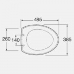 Azzurra Clas 56 Soft Close Toilet Seat & Cover White CLA1800/F