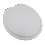 Heritage Bathrooms Soft Close Quick Release Toilet Seat & Cover White Gloss With Brushed Nickel Hinges TSWGL103SC