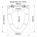 Choice Pointy Standard Close Toilet Seat & Cover White CH.506393