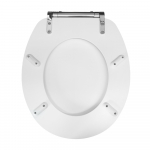 Eastbrook Sherwood Soft Close Toilet Seat & Cover White Ash With Chrome Hinges 34.0125