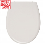 Celmac Neon Standard Close Toilet Seat & Cover With Plastic Bottom Fix Hinge White 20120453