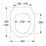 Pressalit Comfort D2 Soft Close With Lift-Off Top Fixing Toilet Seat & Cover Black 1050111-DK3999