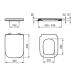 Ideal Standard i.Life B Soft Close Quick Release Toilet Seat & Cover White T468301