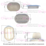 Celmac Celeste Toilet Seat Stability Buffer Grey 20120624